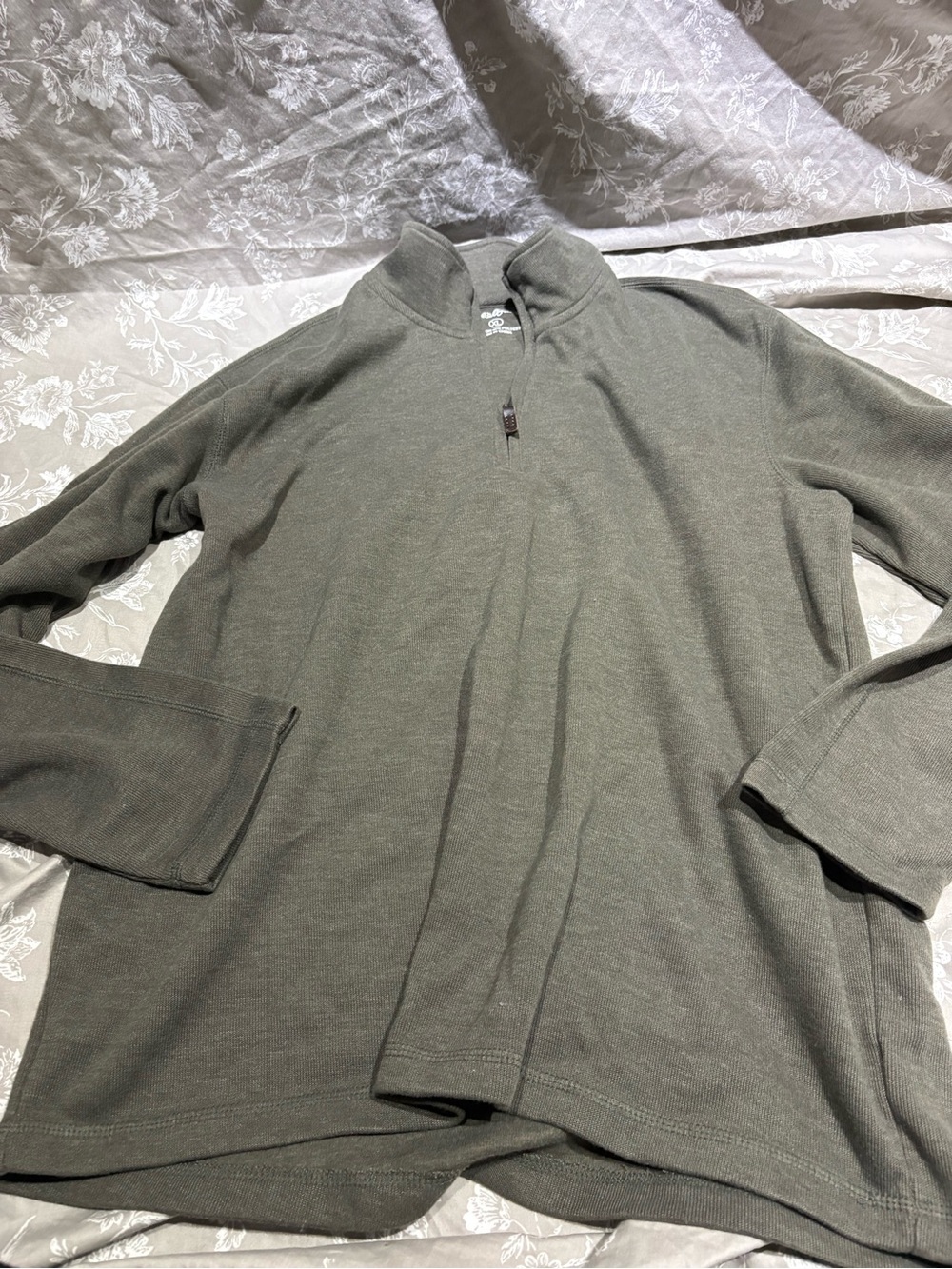Eddie Bauer olive quarter zip pullover XL